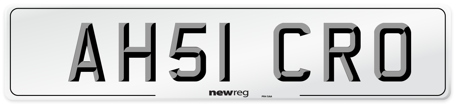 AH51 CRO Number Plate from New Reg